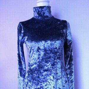 Kimchi Blue Women's Blue Velvet Feel Turtleneck Dress Size Small/Casual